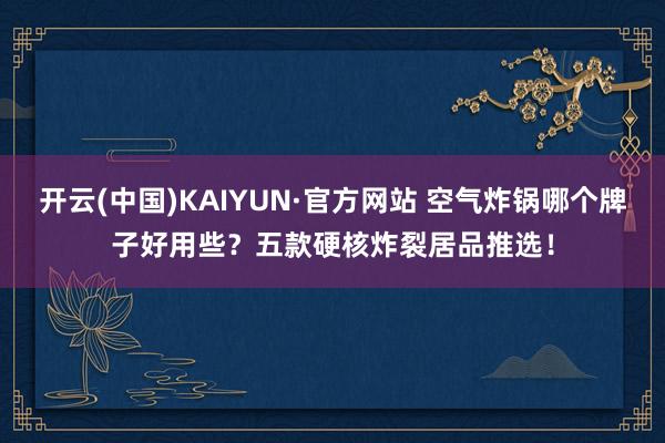 开云(中国)KAIYUN·官方网站 空气炸锅哪个牌子好用些？五款硬核炸裂居品推选！