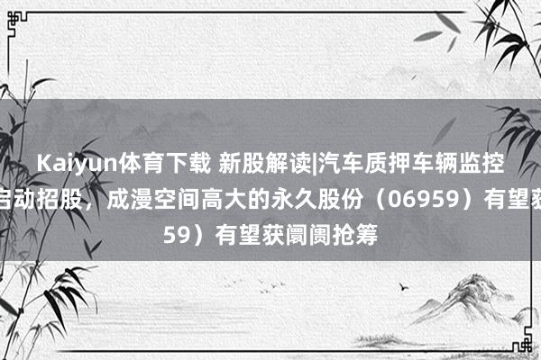 Kaiyun体育下载 新股解读|汽车质押车辆监控行状龙头启动招股，成漫空间高大的永久股份（06959）有望获阛阓抢筹