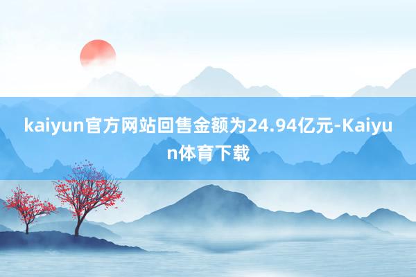 kaiyun官方网站回售金额为24.94亿元-Kaiyun体育下载